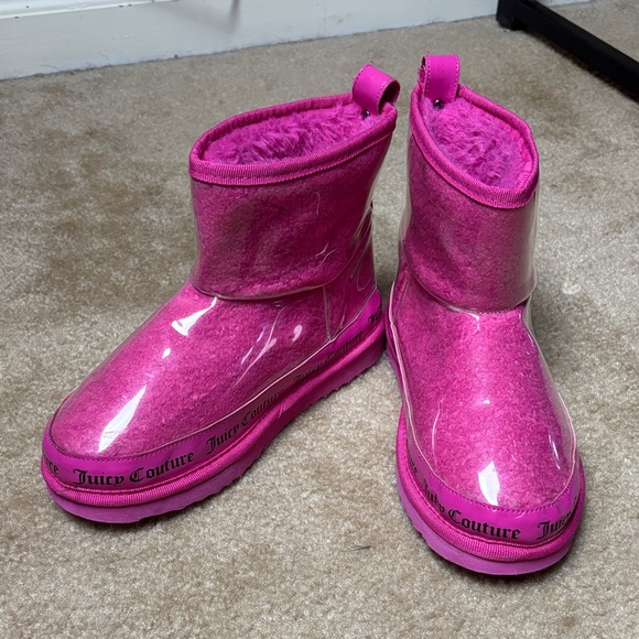 Juicy Couture Vibrant Pink Fuzzy Item - Picture 2 of 7